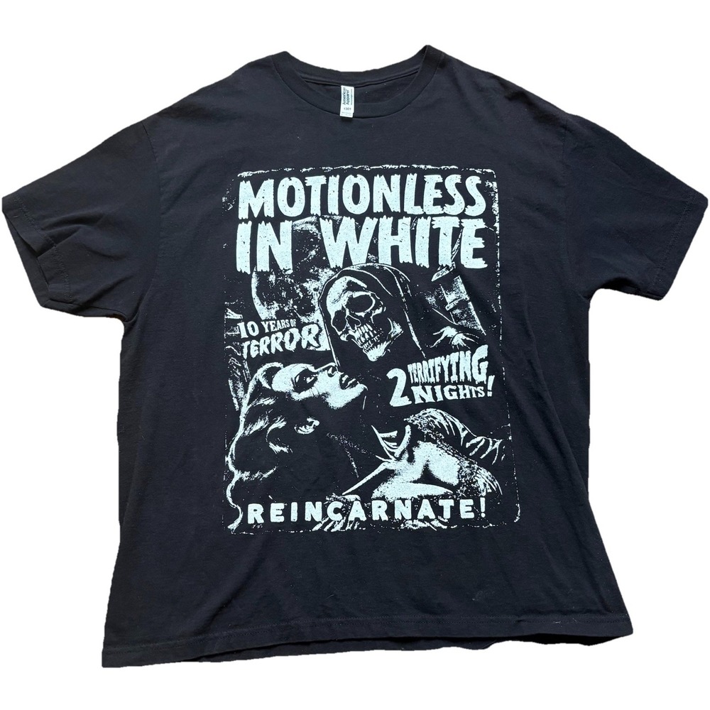 Motionless In White - Reincarnate - 10 Years Of Terror - Rare XL 2014 T-Shirt